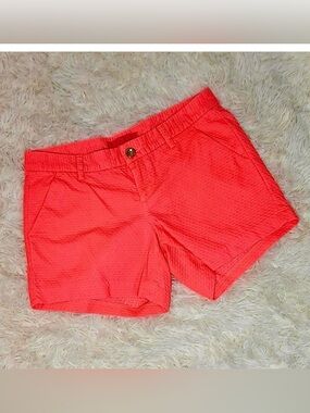 Lilly Pulitzer Callahan Cayenne Coral Pink Textured Shorts